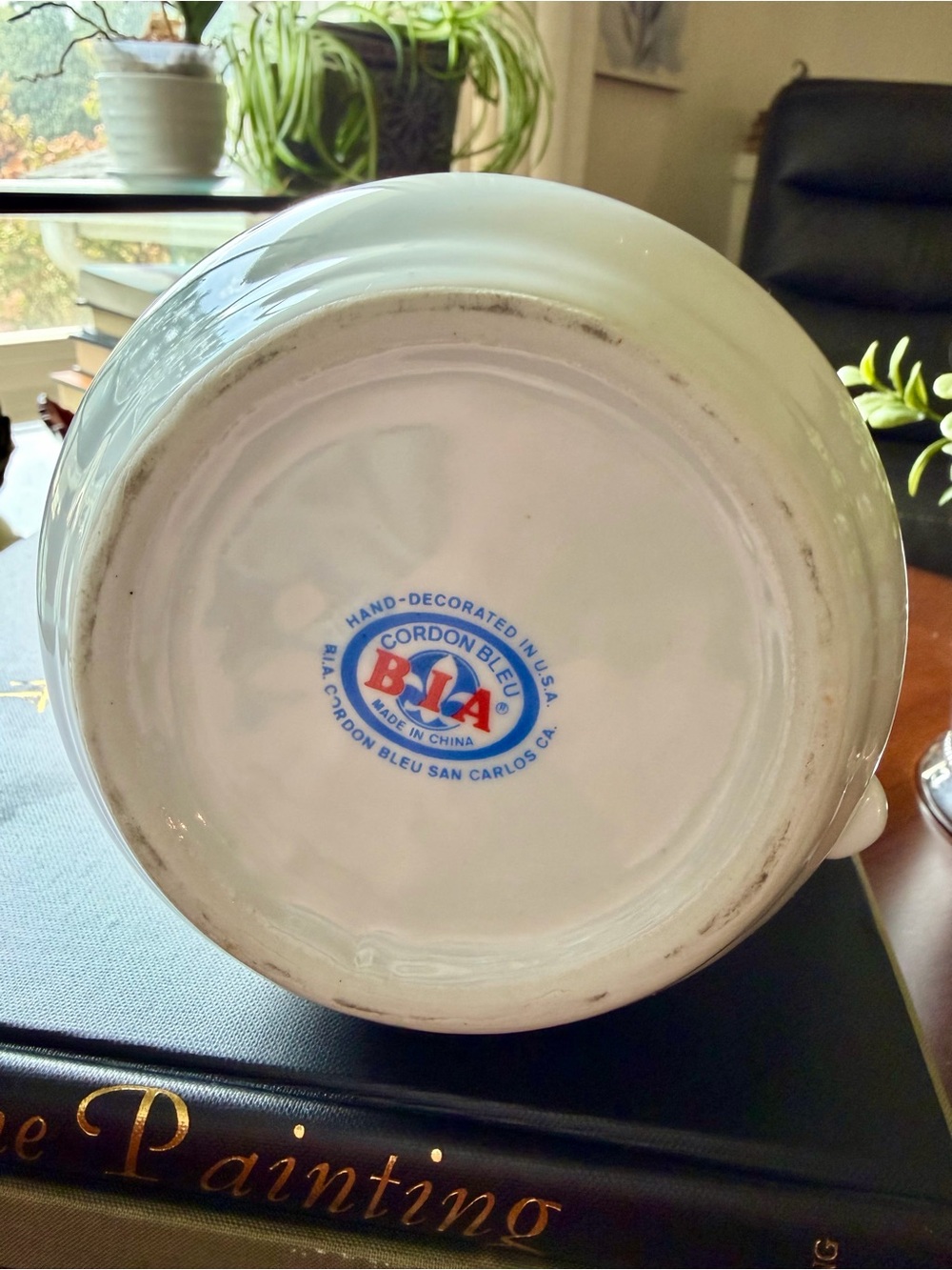BIA Cordon Bleu Fruit motif decorative ceramic pitcher hand decorated in the USA - Picture 6 of 6